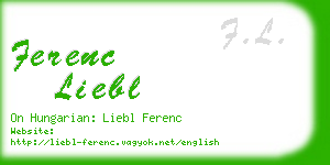 ferenc liebl business card